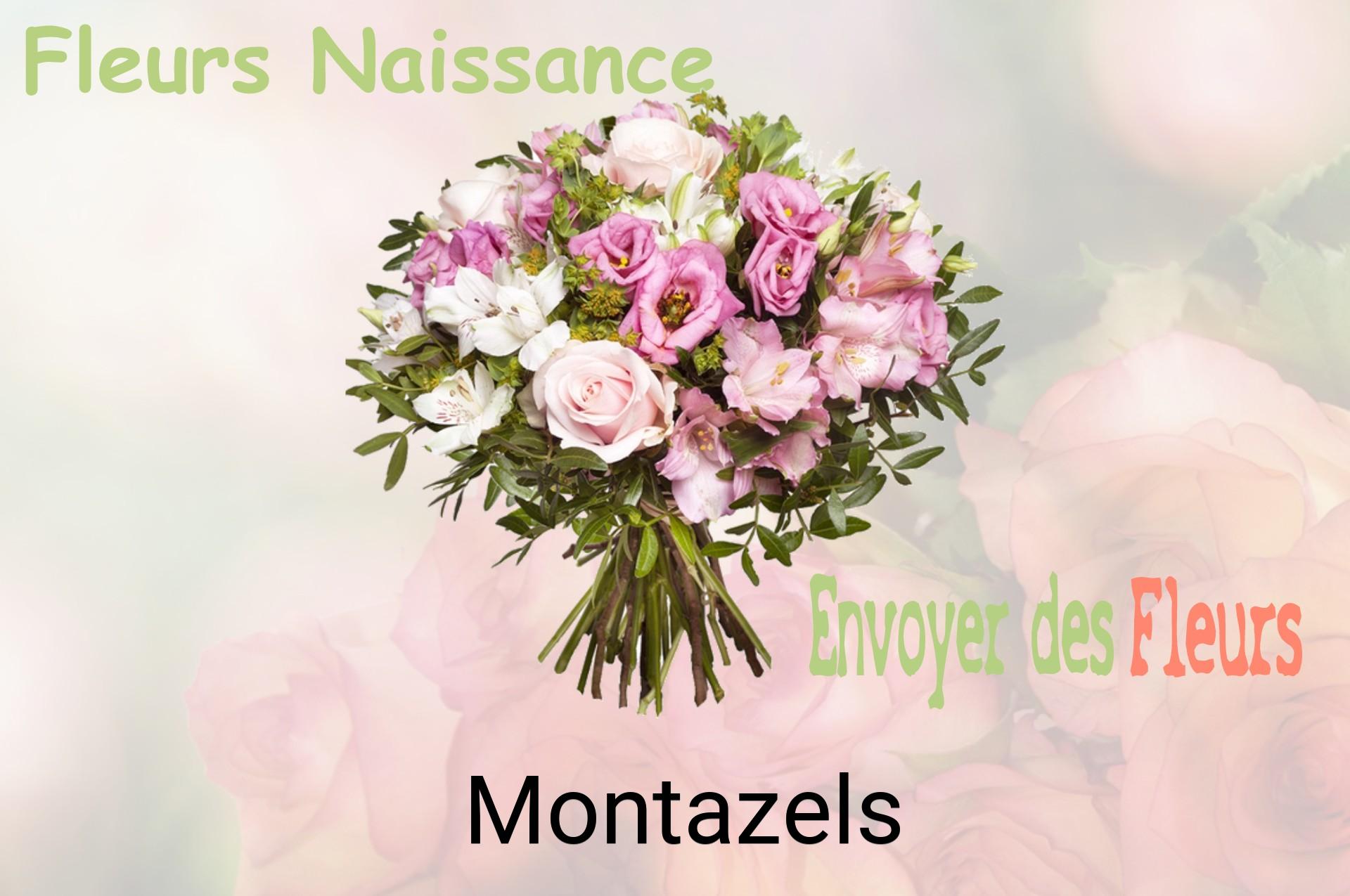 Bouquet de fleurs de naissance livré à Montazels