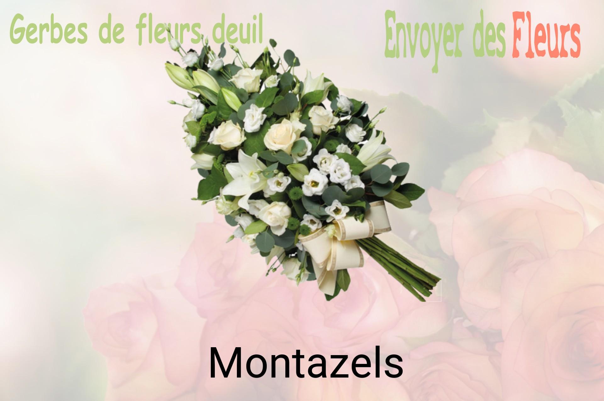 Gerbe de fleurs de deuil livrée à Montazels